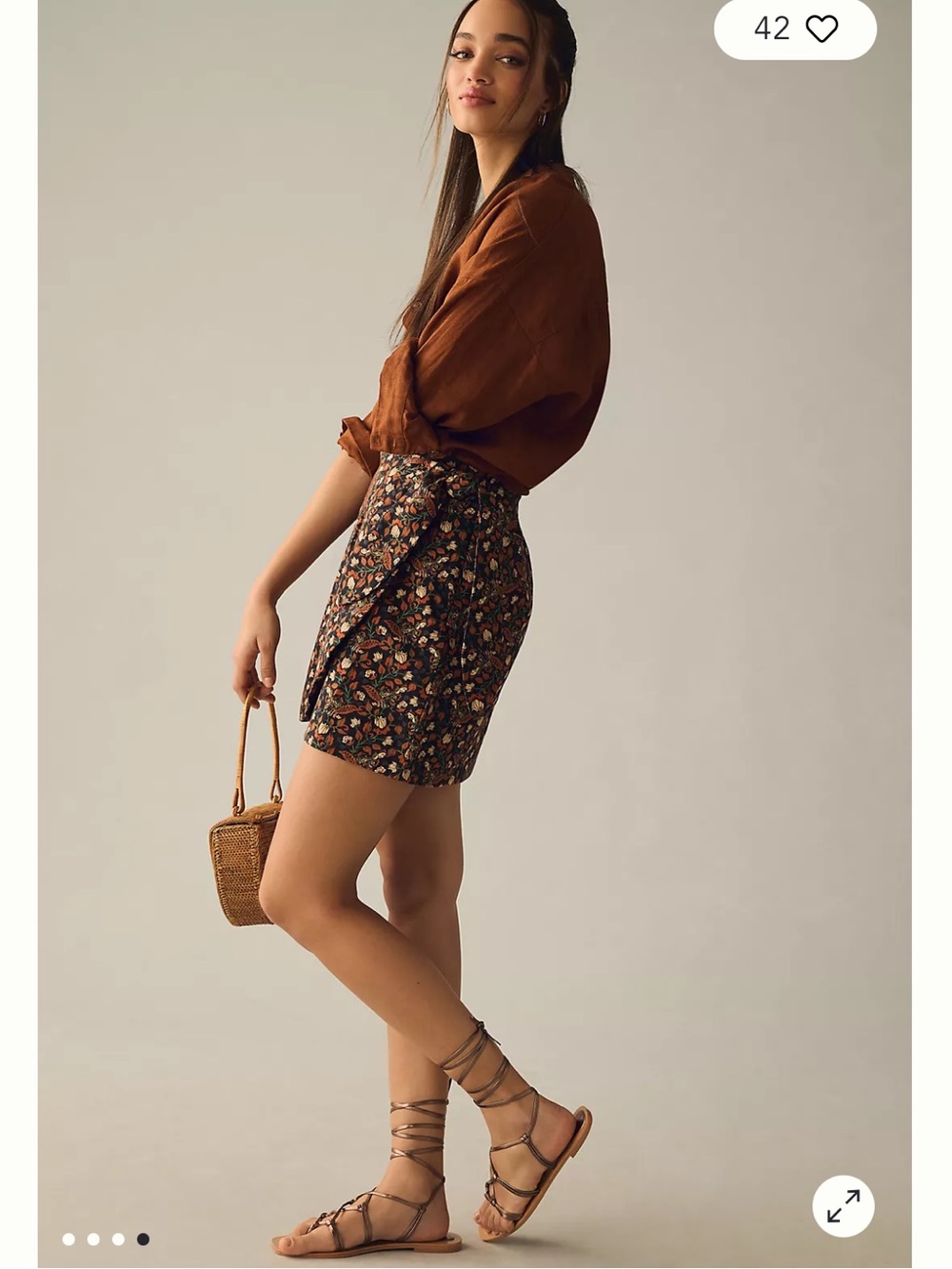 Anthropologie - Let Me Be Sarong Mini Skirt - Picture 4 of 12